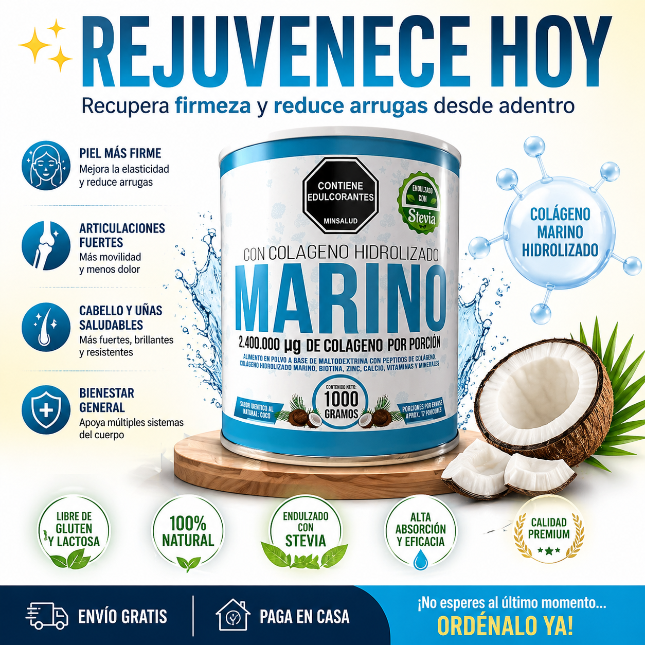 🔥 COLÁGENO MARINO NATURAL HEALTH: PIEL FIRME Y SIN ARRUGAS DESDE ADENTRO