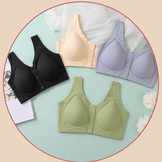 💖 BRASIER LISO DE 3 BOTONES✨SOPORTE PERFECTO Y COMODIDAD TODO EL DÍA🔥