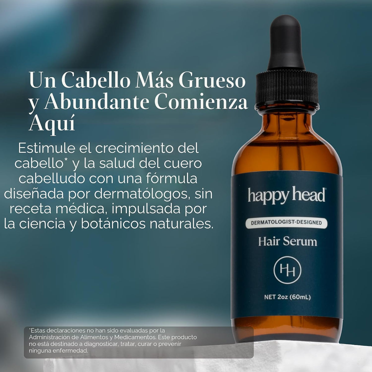 Happy Head™ Suero Capilar Anticaída – Biotina + Procapil + Colágeno | Fortalece y Revitaliza el Cabello