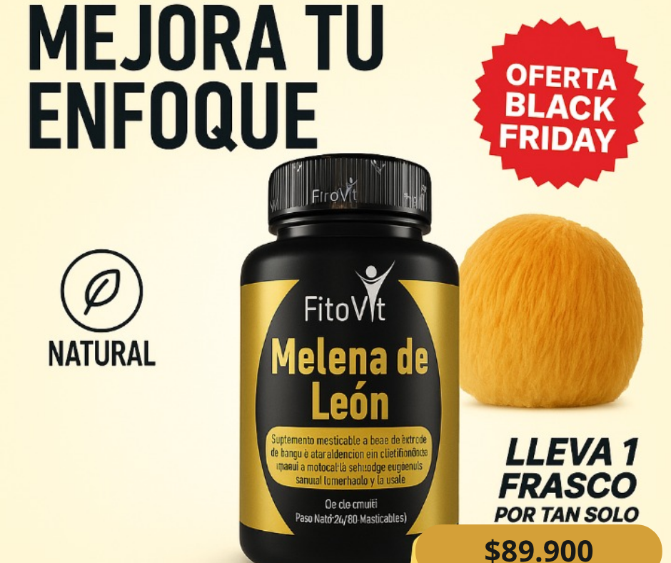 🌟🧠Melena de León Fitovit💪 Enfócate, Rinde Más y Vive con Bienestar Natural 🌱✨😌