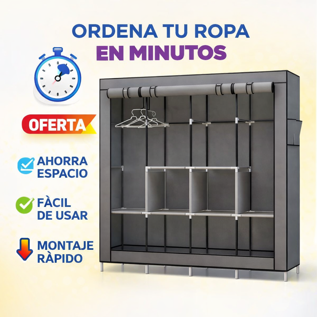 ✨CLOZZY™ ORGANIZADOR DE ROPA 3 NIVELES 👕👖 ORDEN PERFECTO EN MINUTOS👚