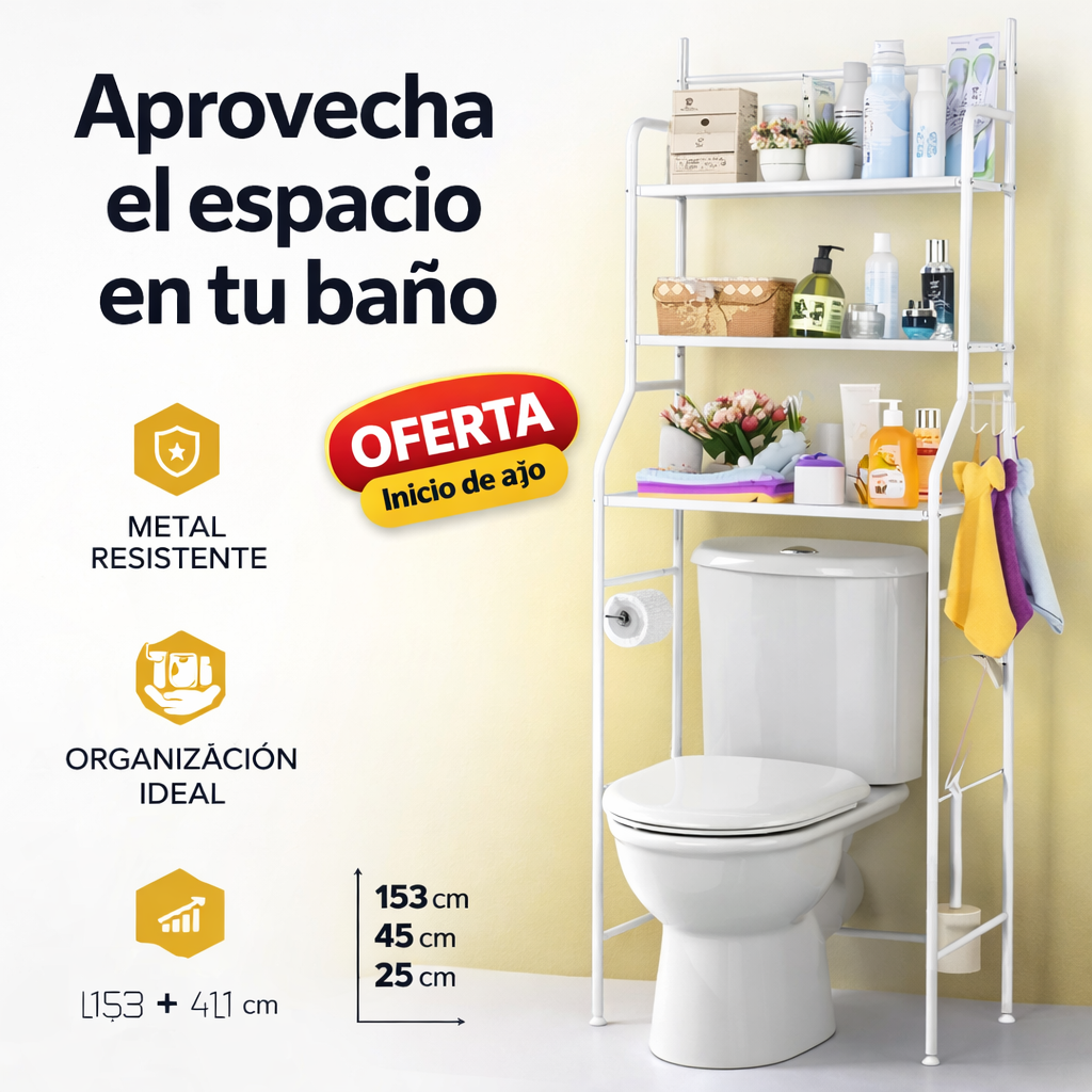 ✨🚿 ORGANIZADOR DE BAÑO METÁLICO MULTINIVEL 🚿✨ 🛁📦 MÁS ESPACIO, MÁS ORDEN Y ESTILO EN TU BAÑO 📦🛁