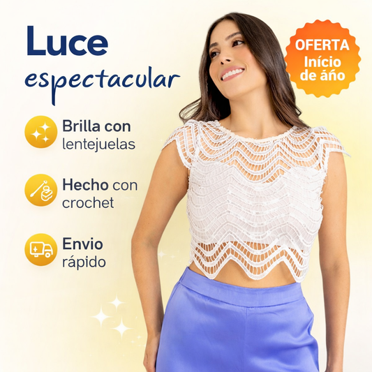 Top de crochet con lentejuelas ✨ Elegancia absoluta 🖤El toque que eleva tu look ✨