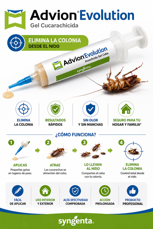 🚫 Gel Mata Cucarachas Advion® Original x 30g