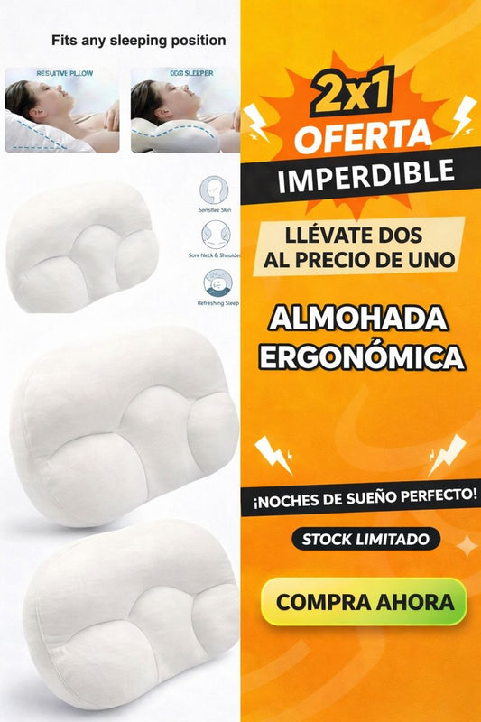 🛌✨ Almohada de Cuello 3D 2x1 ✨🛌 👉 Doble confort, máximo descanso 😴💆‍♂️ Soporte ergonómico 🚗✈️ Ideal para viajes 🛏️ Descanso profundo