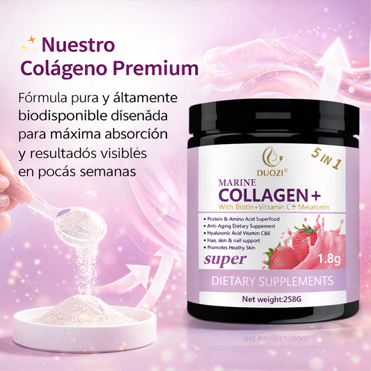 ✨ Colágeno Blanqueador en Polvo Premium ✨ Ácido Hialurónico + Vitamina C 🌸Piel Radiante, Cabello y Uñas Fuertes 💅💆‍♀️