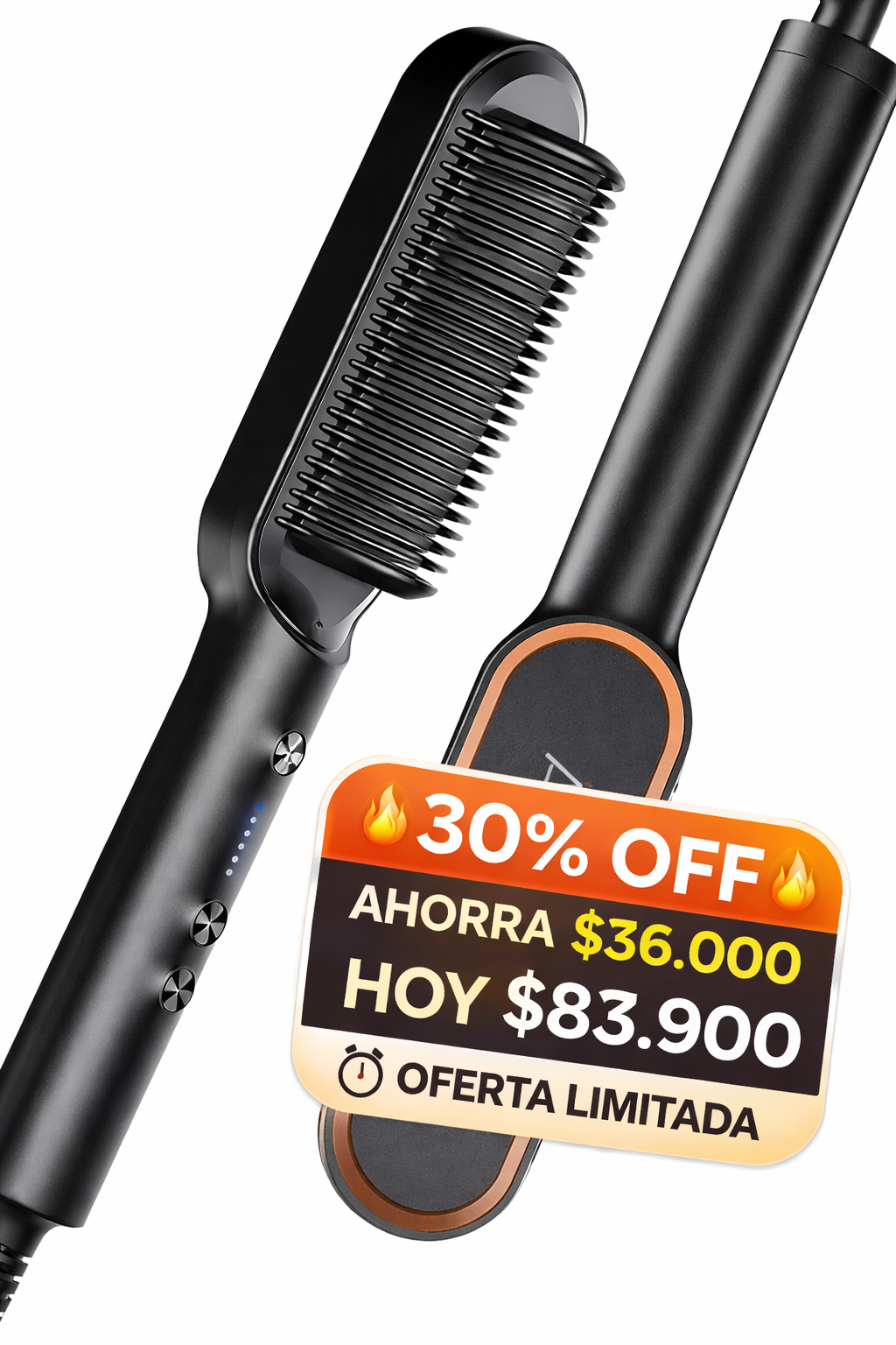 ✨🔥CEPILLO ALISADOR FB161 NEGRO 🔥✨💁‍♀️ LISO PERFECTO EN MINUTOS 👉💎RESULTADO DE SALÓN DESDE CASA