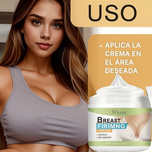🌸 WIYUN Breast Firming Cream 💎  Cafeína + Ácido Hialurónico 💧Reafirma, hidrata y levanta tu piel sin grasa ni perfume