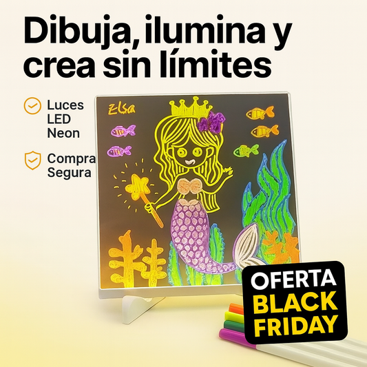 🎨 Pizarra Creativa LED🌈 Horas de diversión sin pantallas 📚🌟¡Dibuja, ilumina y crea sin límites! 🎨💡