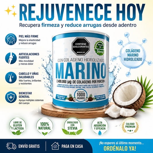 🔥 COLÁGENO MARINO NATURAL HEALTH: PIEL FIRME Y SIN ARRUGAS DESDE ADENTRO
