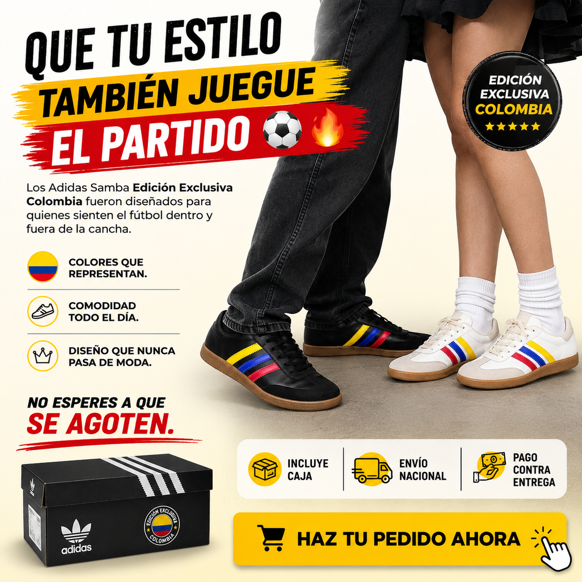 👟Adidas Samba Edición Exclusiva Colombia 🔥El clásico que nunca pasa de moda🔥Diseñados para destacar en cada paso. ✨