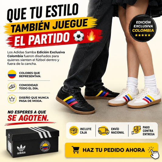 👟Adidas Samba Edición Exclusiva Colombia 🔥El clásico que nunca pasa de moda🔥Diseñados para destacar en cada paso. ✨