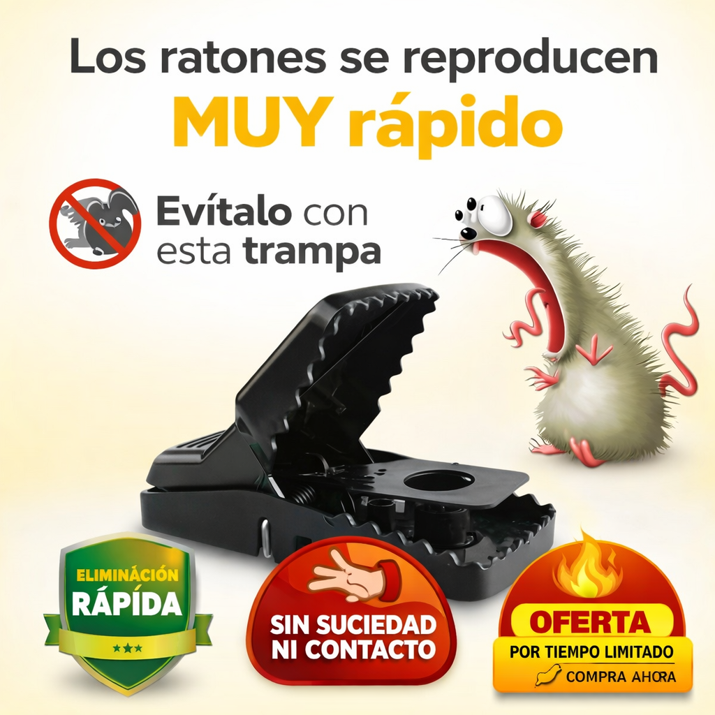 🐭🚫 Trampa para Ratas y Ratones Globy | Eliminación Rápida, Sin Suciedad ni Contacto