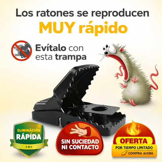 🐭🚫 Trampa para Ratas y Ratones Globy | Eliminación Rápida, Sin Suciedad ni Contacto