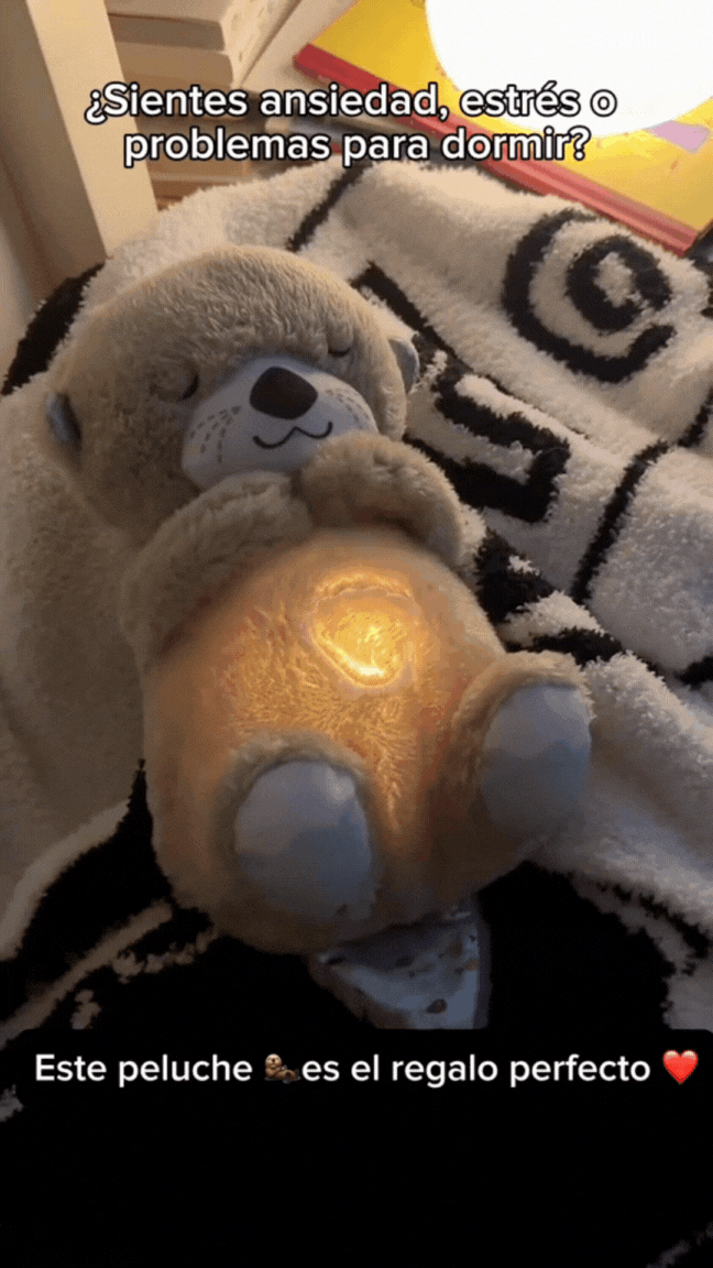 🌙✨ Nutria Peluche que Respira 🦦💤Calma la Ansiedad y Tranquiliza al Instante 🤱💤