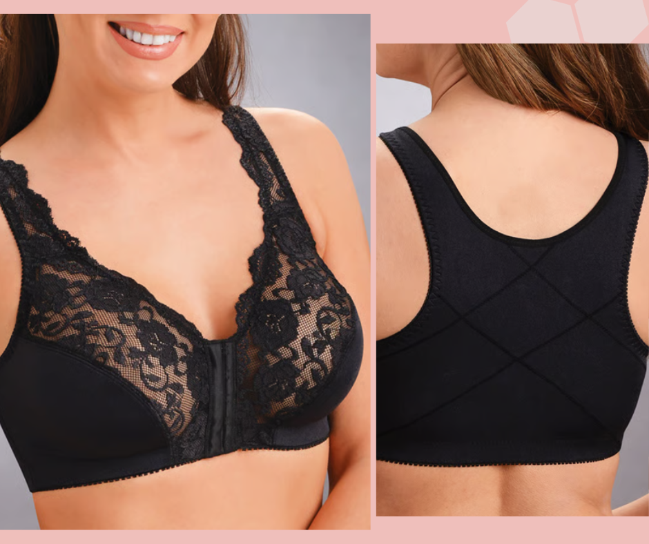 👙Divine Lift 💃 Ganchos frontales, encaje elástico, realce superior y corrección de postura: un sujetador todo en uno👙