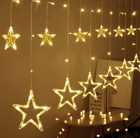 🎄Lluvia de Estrellas LED ✨🌙 Magia que cae del cielo🏠Convierte tu casa en un cielo brillante 🌌