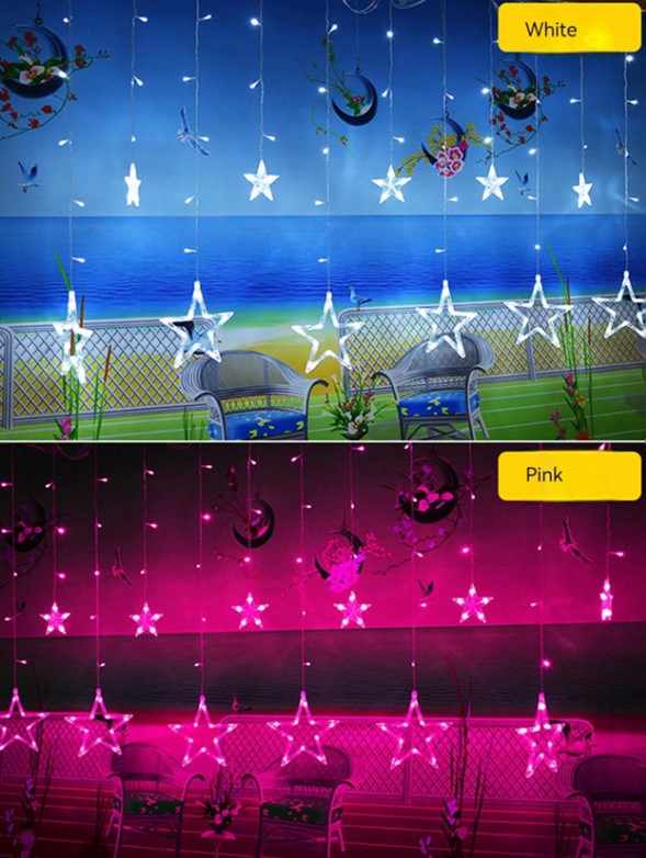 🎄Lluvia de Estrellas LED ✨🌙 Magia que cae del cielo🏠Convierte tu casa en un cielo brillante 🌌