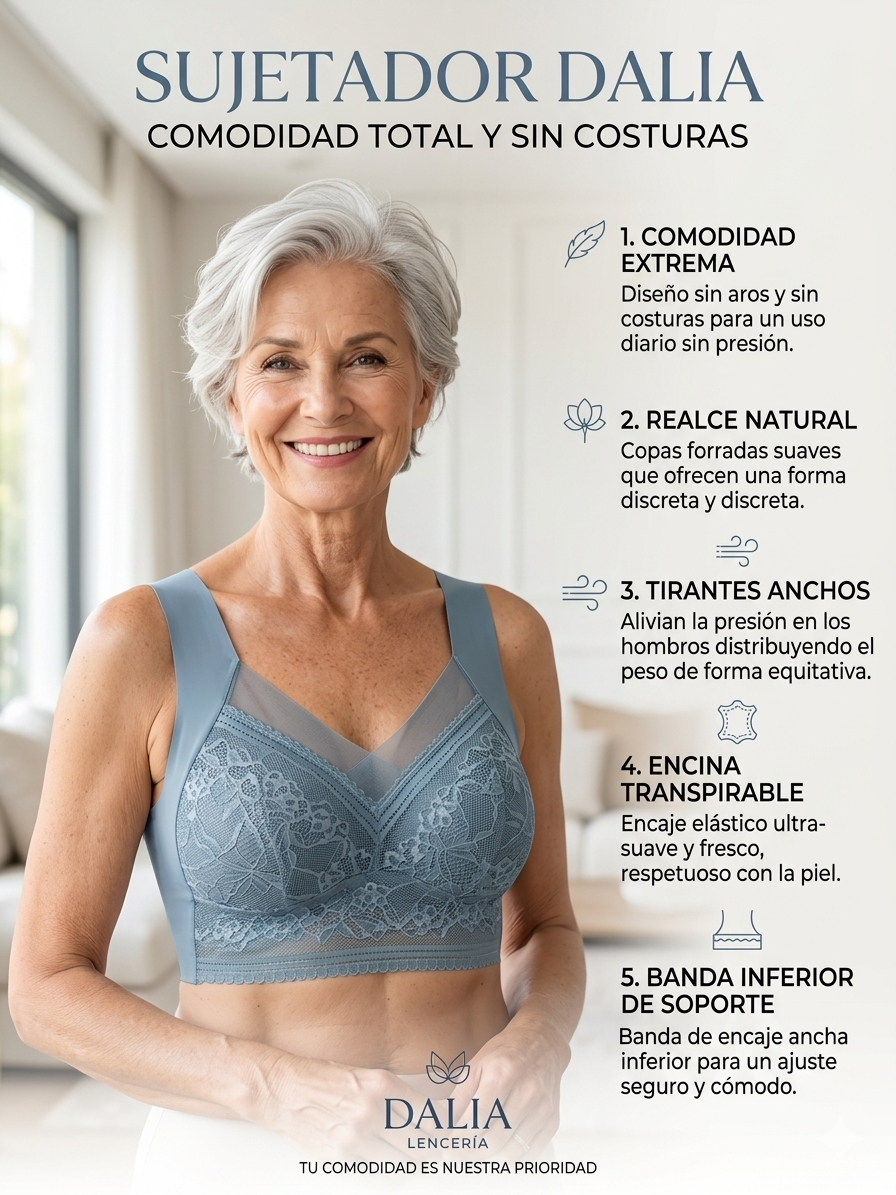 Sujetador Dalia Sin Costuras 💖✨ Comodidad Total + Realce Natural 😍