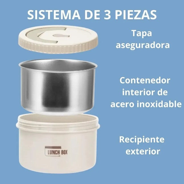 Porta Comida X4 Sets 🍱 | Lleva tu Almuerzo Fácil, Seguro y Sin Derrames