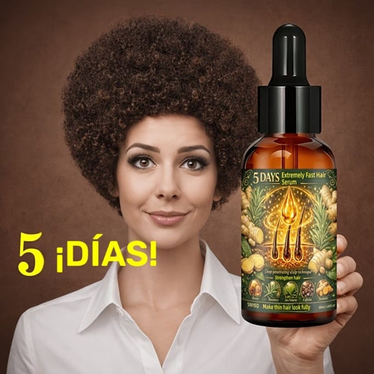 🔥 SÉRUM CAPILAR 5 DÍAS™ 💪RESULTADOS VISIBLES DESDE LOS PRIMEROS DÍAS  🚫 Menos caída ⚡ Más fuerza 🌿 Cabello visiblemente más abundante
