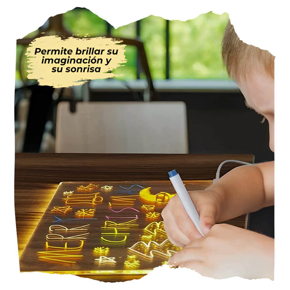 🎨 Pizarra Creativa LED🌈 Horas de diversión sin pantallas 📚🌟¡Dibuja, ilumina y crea sin límites! 🎨💡
