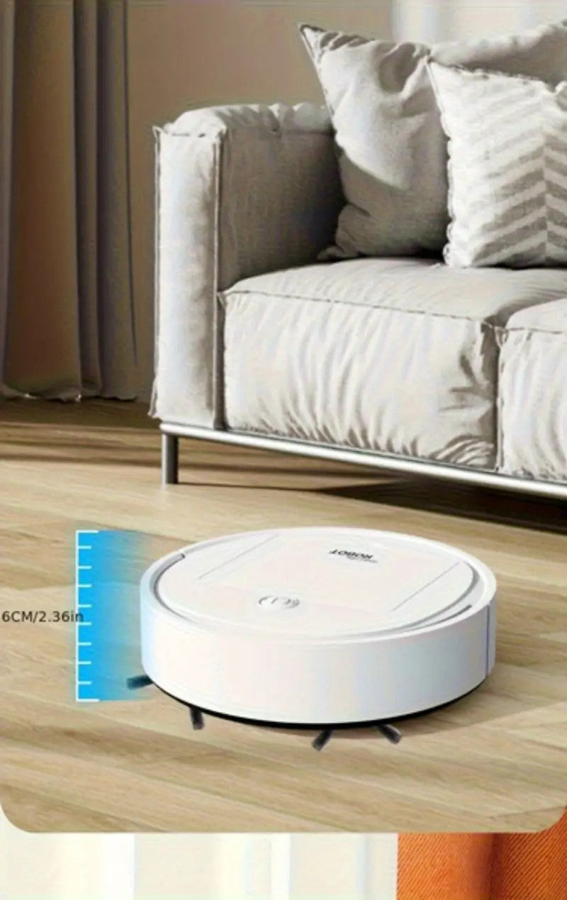 🤖 Mini Robot Aspirador Práctico🔌 Carga USB 🚫 Sin golpes 🔇 Ultra silencioso✨ Ideal para hogares ocupados 🕒 Limpia mientras tú descansas 🛋️