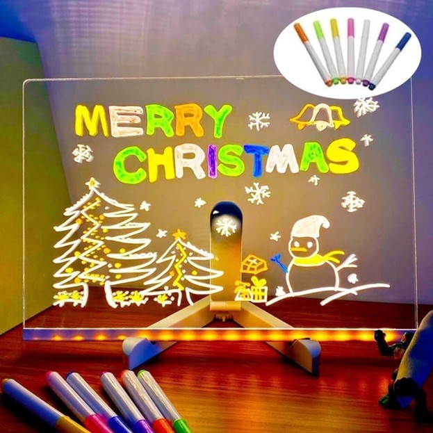 🎨 Pizarra Creativa LED🌈 Horas de diversión sin pantallas 📚🌟¡Dibuja, ilumina y crea sin límites! 🎨💡